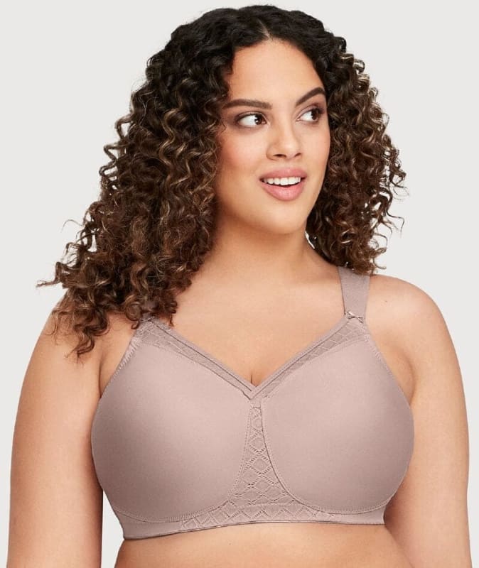 Glamorise MagicLift Seamless Support Wire-free T-Shirt Bra - Taupe Bras 