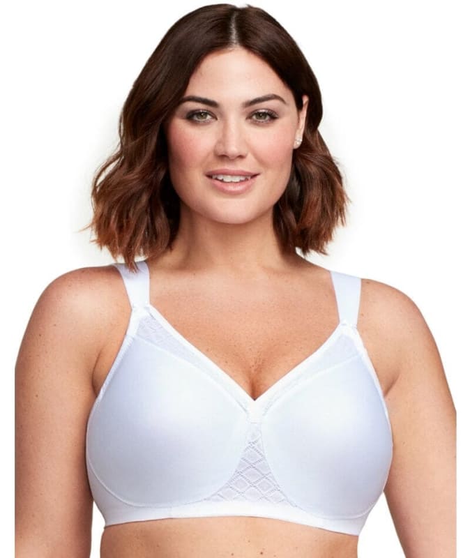 Glamorise MagicLift Seamless Support Wire-free T-Shirt Bra - White Bras