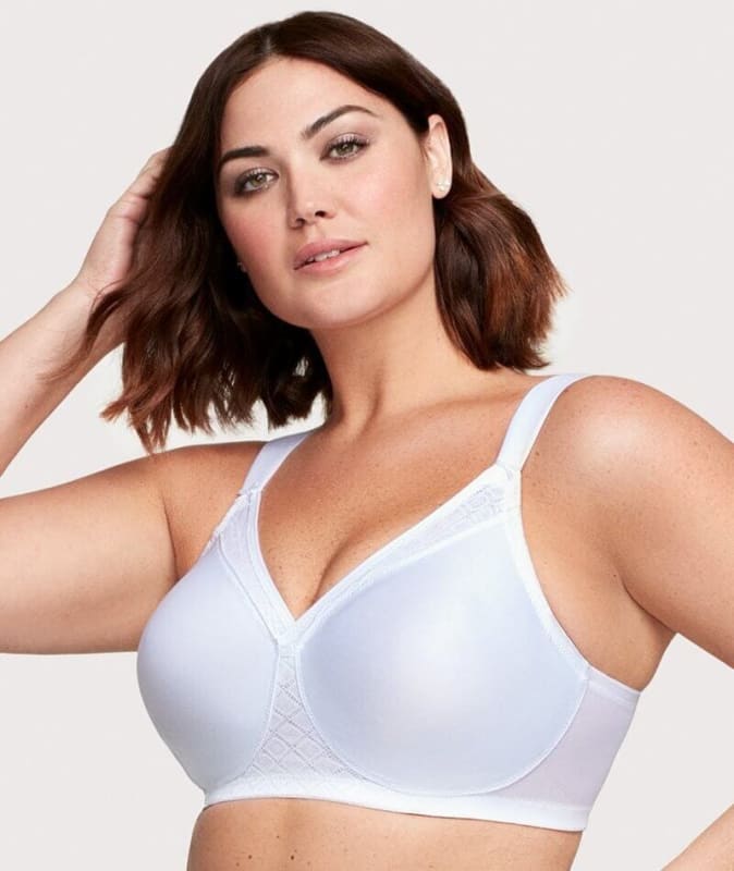 Glamorise MagicLift Seamless Support Wire-free T-Shirt Bra - White Bras