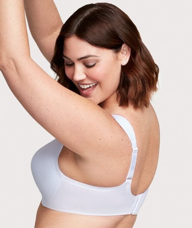 Glamorise MagicLift Seamless Support Wire-free T-Shirt Bra - White Bras