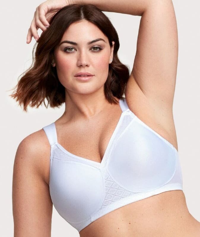 Glamorise MagicLift Seamless Support Wire-free T-Shirt Bra - White Bras