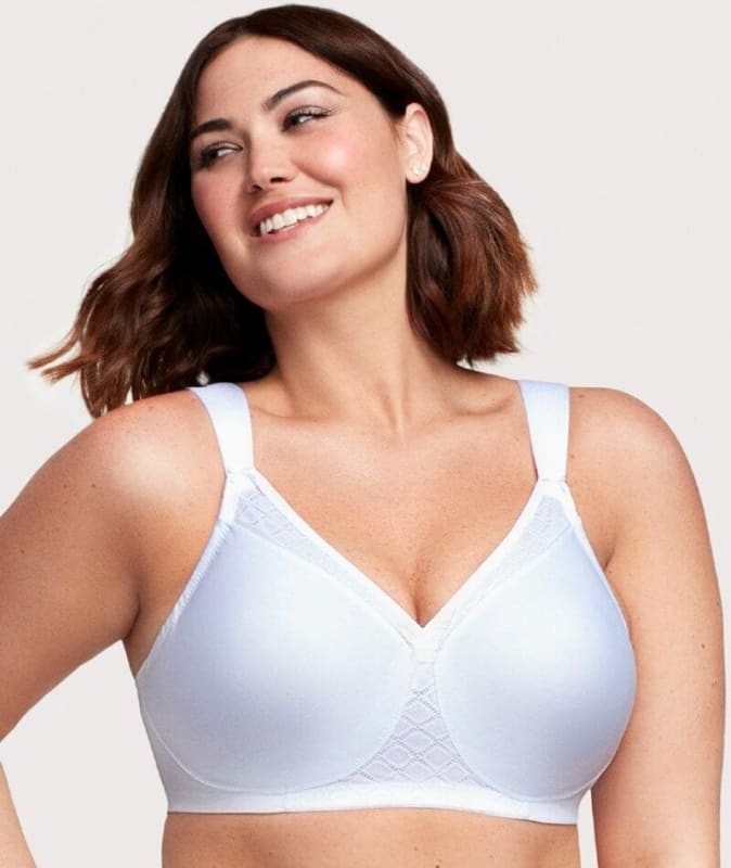 Glamorise MagicLift Seamless Support Wire-free T-Shirt Bra - White Bras