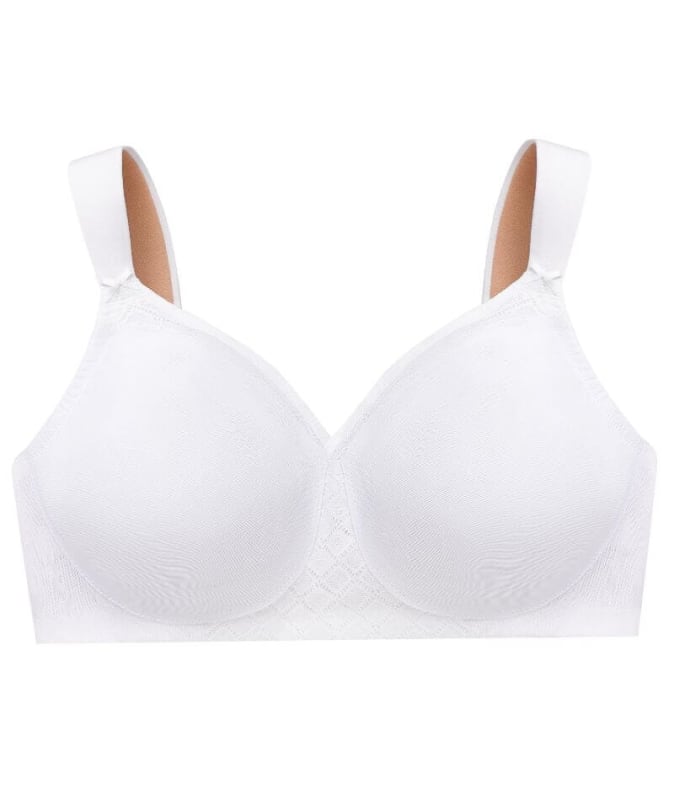 Glamorise MagicLift Seamless Support Wire-free T-Shirt Bra - White Bras