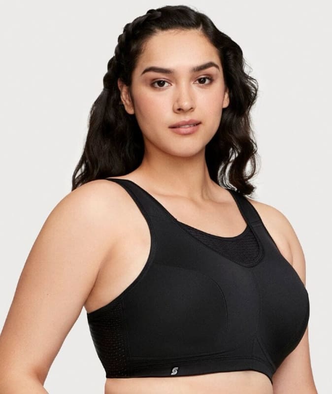 Glamorise No-Bounce Camisole Elite Wire-free Sports Bra - Black Bras 