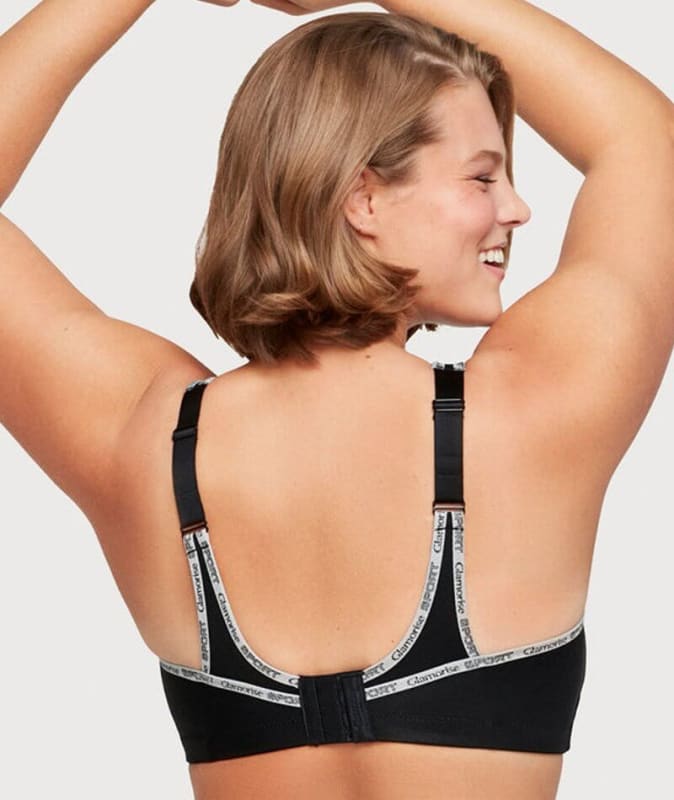 Glamorise No-Bounce Camisole Sports Bra - Black Bras 