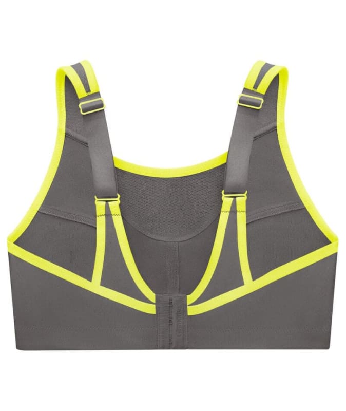 Glamorise No-Bounce Camisole Wire-free Sports Bra - Gray/Yellow Bras