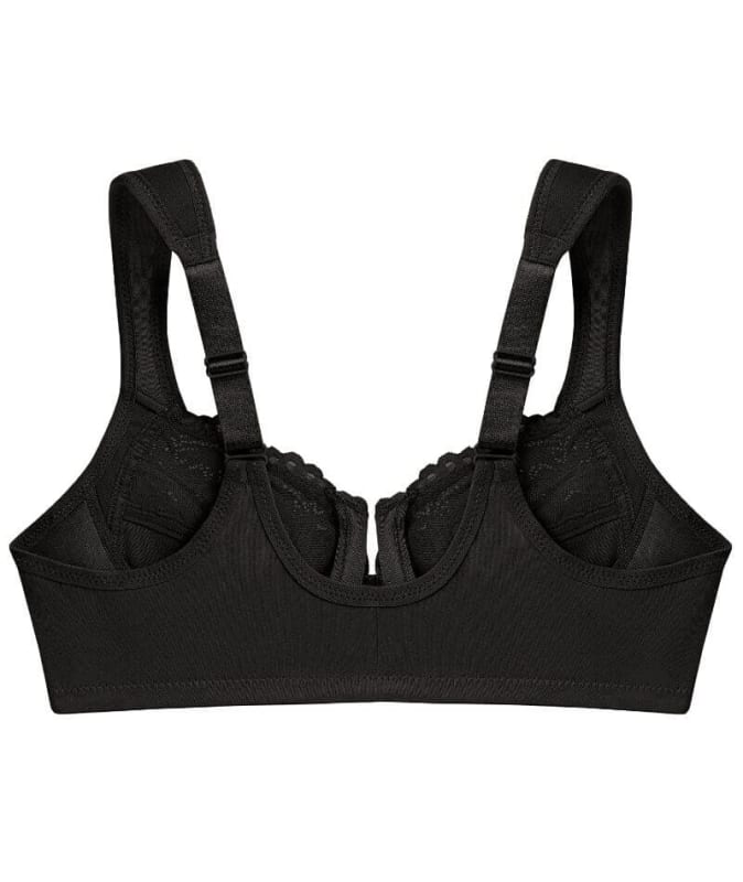 Glamorise WonderWire Front-Closure Bra - Black Bras