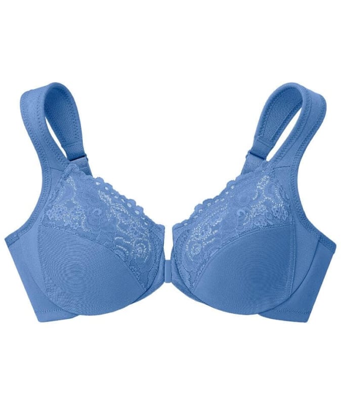 Glamorise WonderWire Front-Closure Bra - Blue Bras