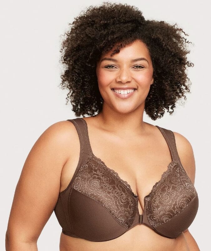 Glamorise WonderWire Front-Closure Bra - Mocha Bras
