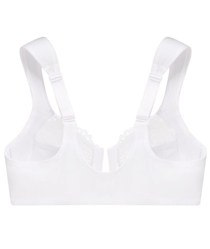 Glamorise WonderWire Front-Closure Bra - White Bras 