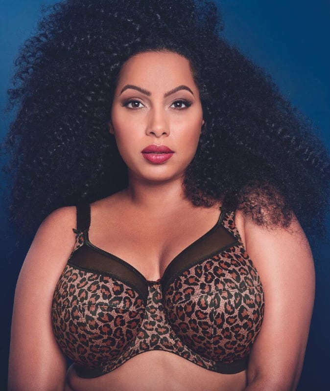 Goddess Kayla Underwire Banded Bra - Dark Leopard Bras