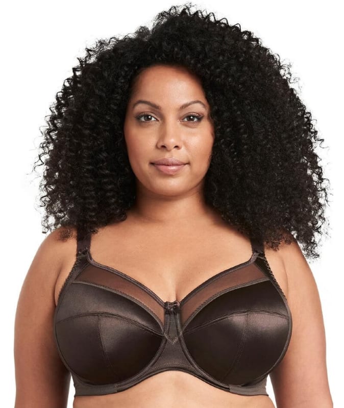 Goddess Keira Underwired Banded Bra - Chocolate Bras