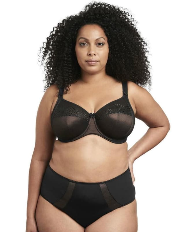 Goddess Sarah Underwired Banded Bra - Black Bras 