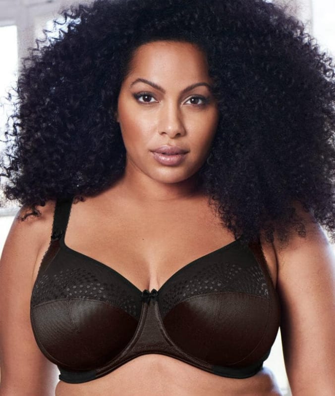 Goddess Sarah Underwired Banded Bra - Black Bras 