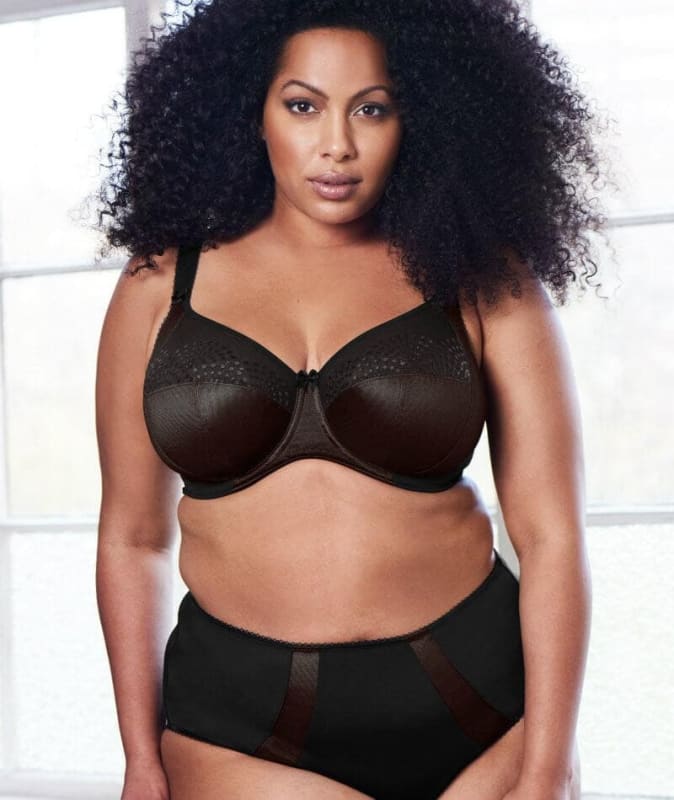Goddess Sarah Underwired Banded Bra - Black Bras 