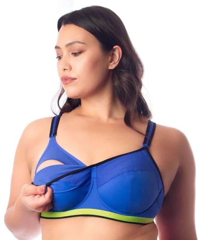 Hotmilk Activate Maternity and Nursing Sports Bra - Royal Blue Bras