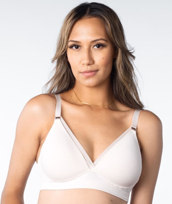 Hotmilk Ambition Triangle T-Shirt Contour Nursing Bra - Shell Pink Bras 
