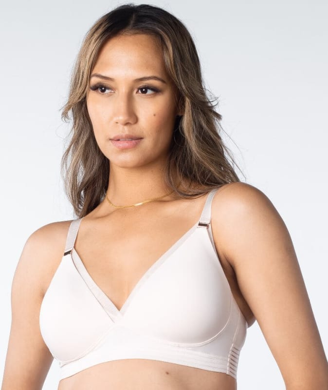 Hotmilk Ambition Triangle T-Shirt Contour Nursing Bra - Shell Pink Bras 