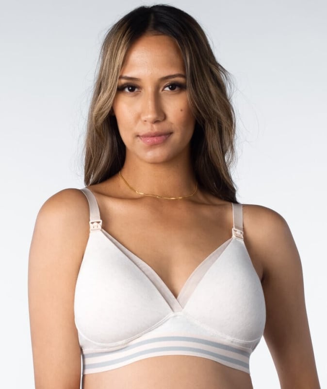 Hotmilk Elevate Cotton T-Shirt Wire-free Nursing Bra - Shell Marle Bras