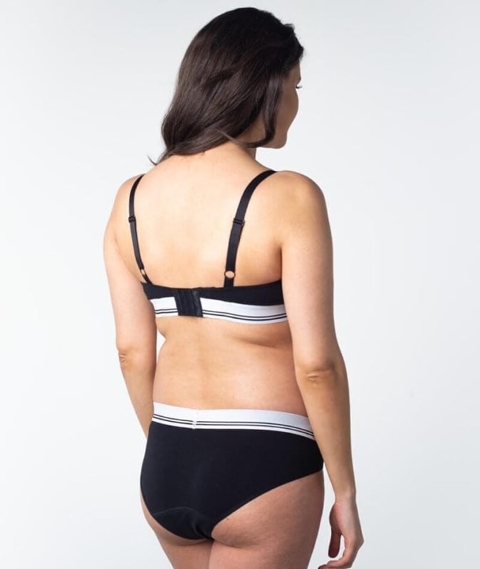 Hotmilk Icon Cotton Light Leakproof Bikini Brief - Black Knickers 