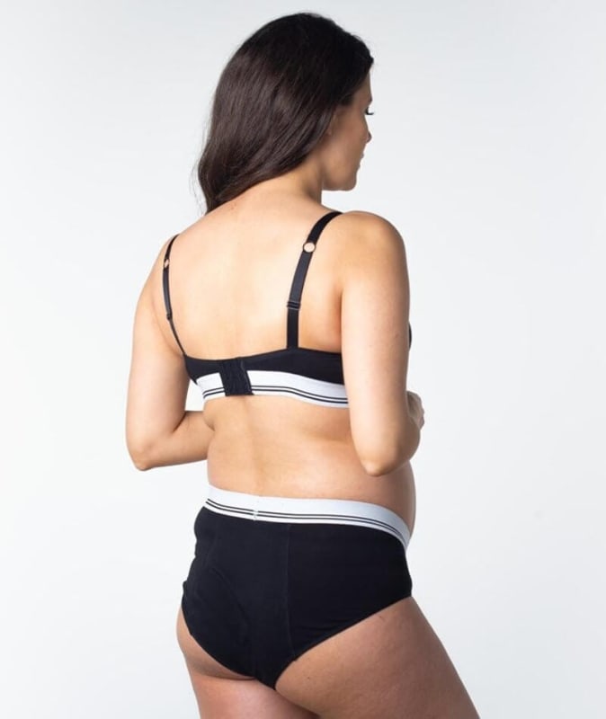 Hotmilk Icon Cotton Moderate Leakproof Hi Brief - Black Knickers 