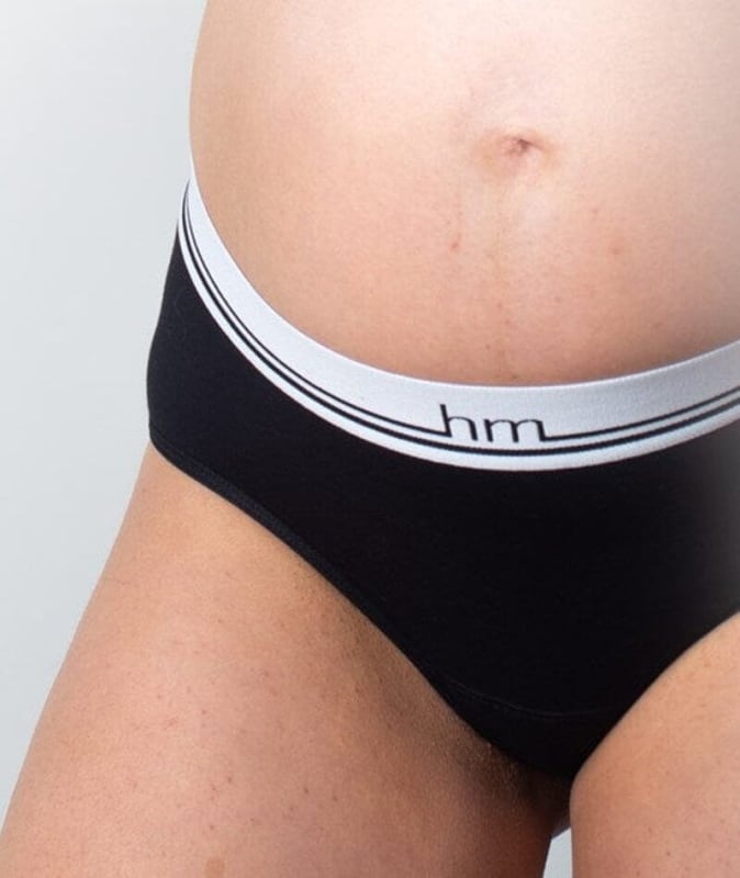 Hotmilk Icon Cotton Moderate Leakproof Hi Brief - Black Knickers 