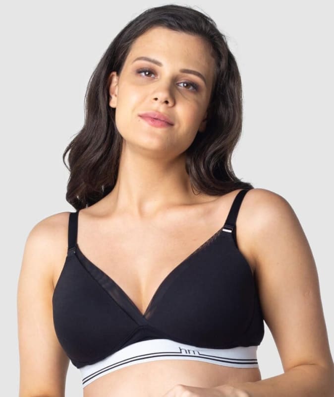 Hotmilk Icon Cotton T-Shirt Wire-free Nursing Bra - Black Bras 