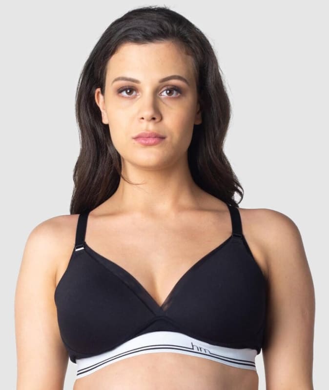 Hotmilk Icon Cotton T-Shirt Wire-free Nursing Bra - Black Bras 