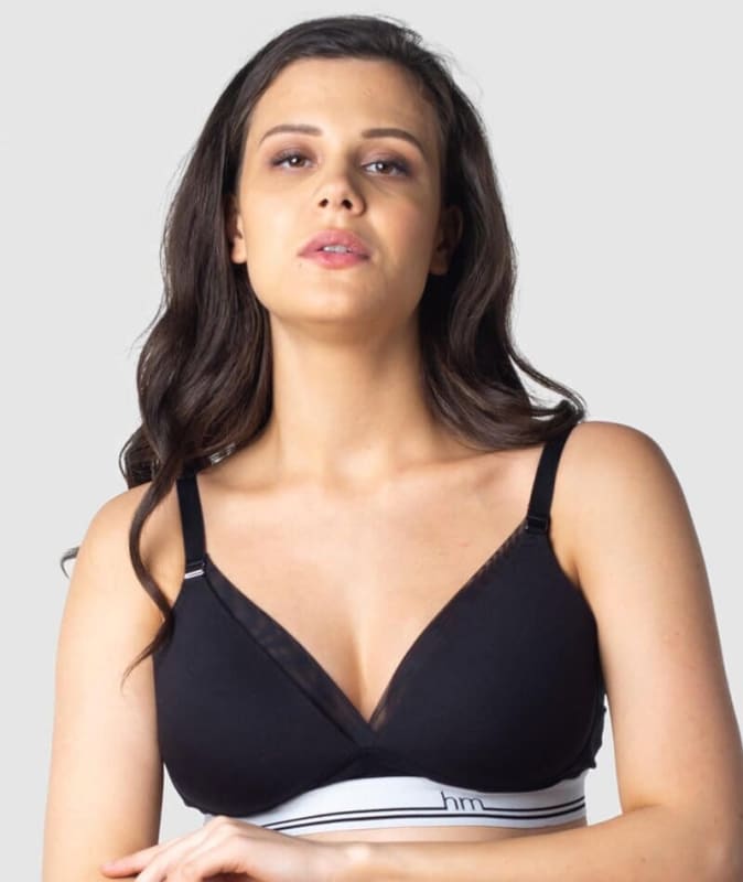 Hotmilk Icon Cotton T-Shirt Wire-free Nursing Bra - Black Bras 