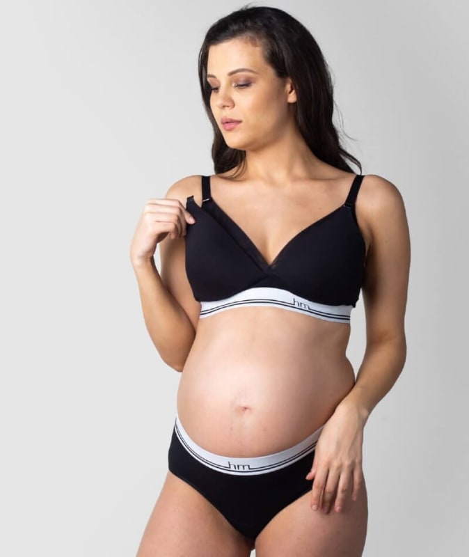 Hotmilk Icon Cotton T-Shirt Wire-free Nursing Bra - Black Bras 