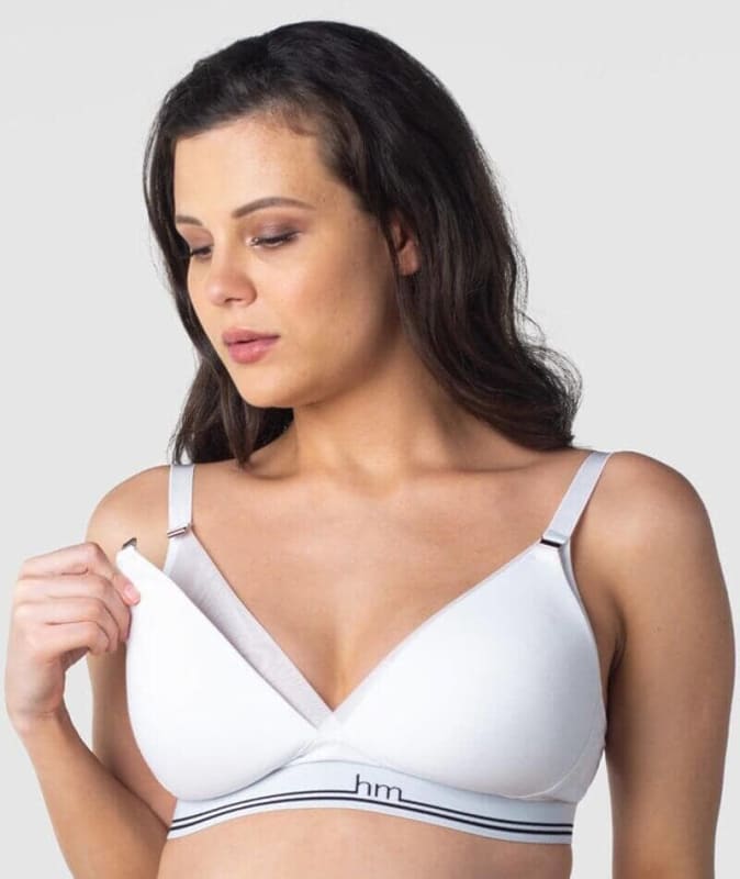 Hotmilk Icon Cotton T-Shirt Wire-free Nursing Bra - White Bras 
