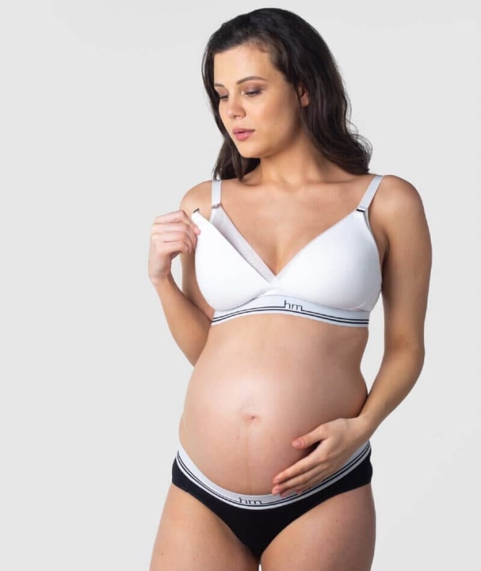 Hotmilk Icon Cotton T-Shirt Wire-free Nursing Bra - White Bras 