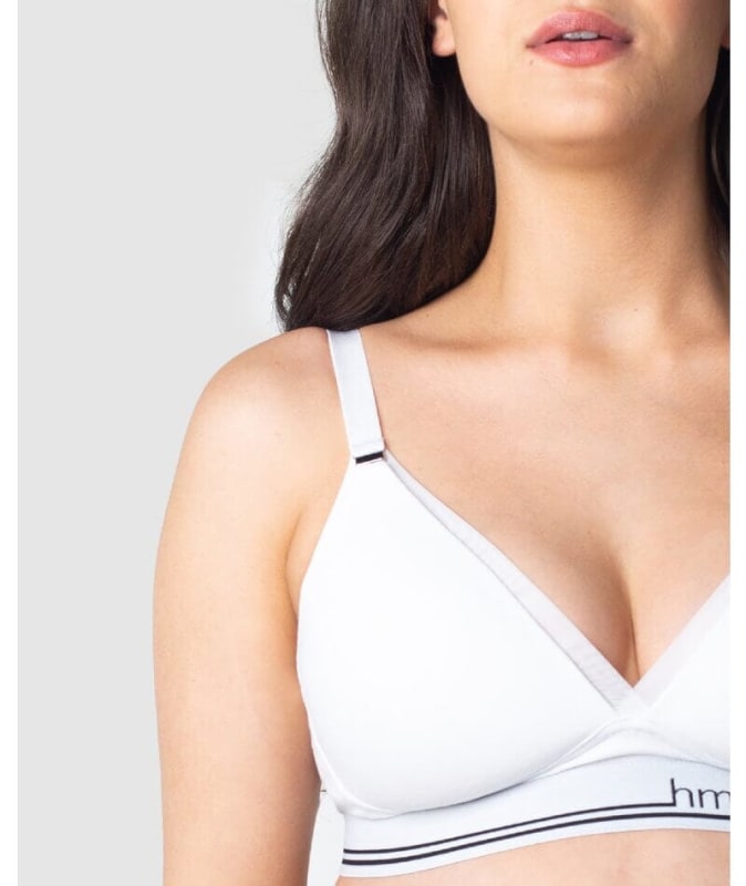 Hotmilk Icon Cotton T-Shirt Wire-free Nursing Bra - White Bras 