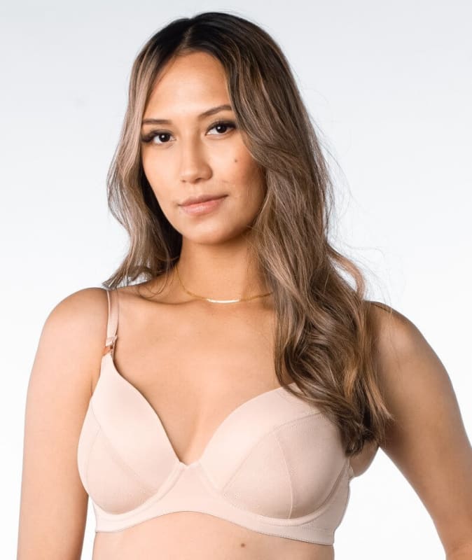 Hotmilk Lunar Eclipse Plunge Contour Nursing Bra - Naked Bras 