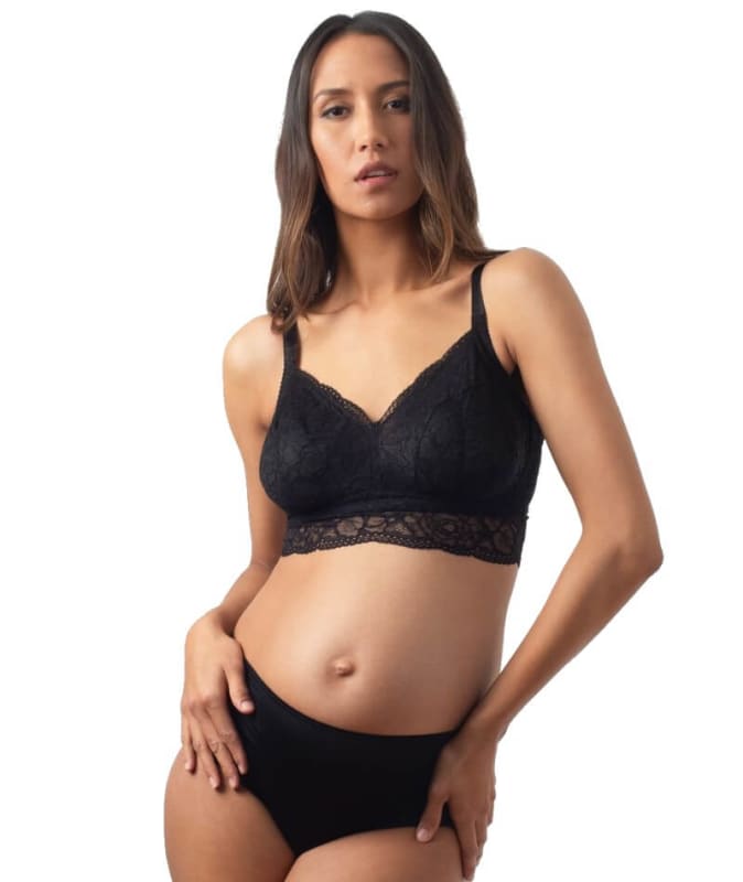 hotmilk Heroine Maternity Bralette - Black Bras