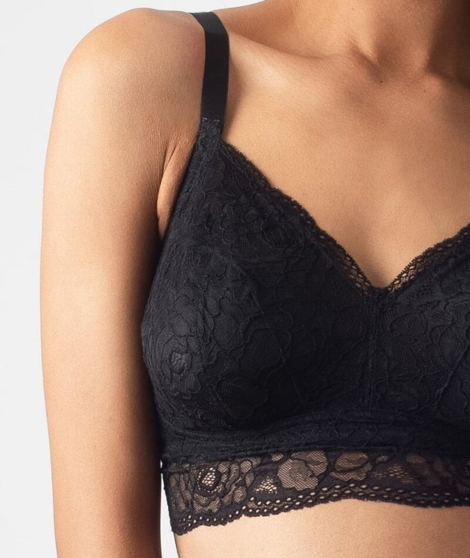 hotmilk Heroine Maternity Bralette - Black Bras