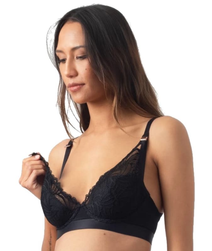 hotmilk Warrior Plunge Bra - Black Bras