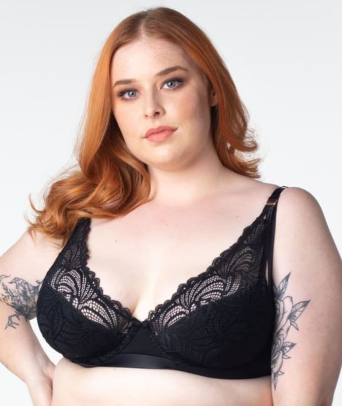 hotmilk Warrior Plunge Bra - Black Bras