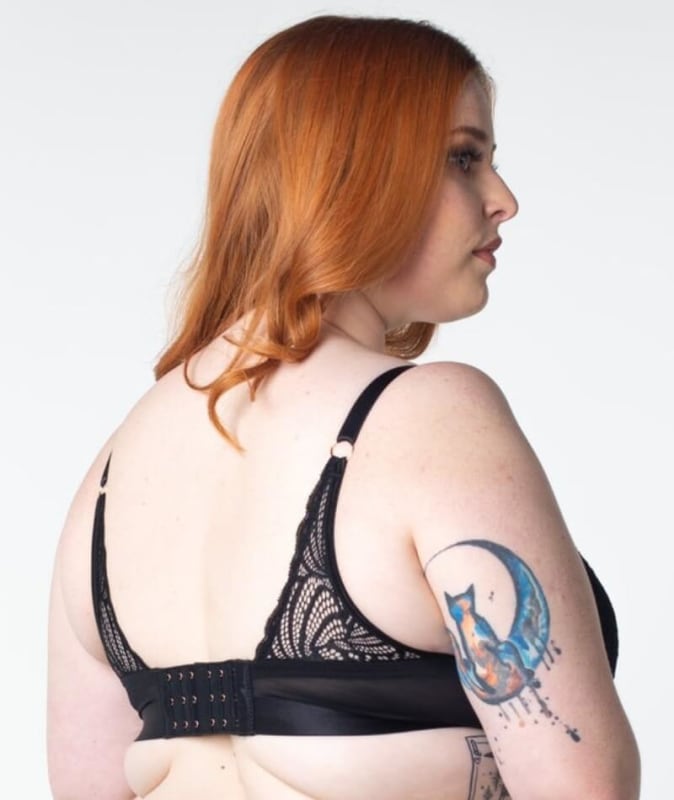 hotmilk Warrior Plunge Bra - Black Bras