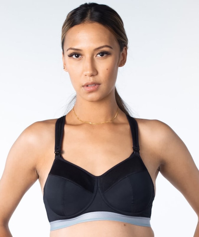 Hotmilk Reactivate Sports Nursing Bra - Black Bras