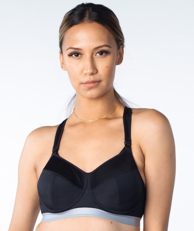 Hotmilk Reactivate Sports Nursing Bra - Black Bras