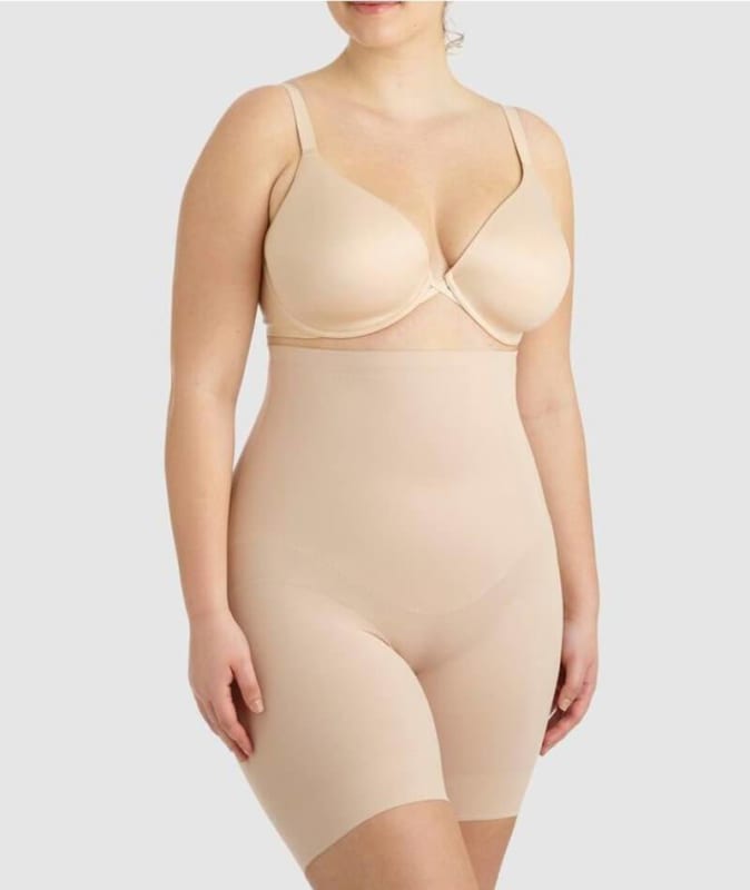 Miraclesuit Adjustable Fit High Waist Thigh Slimmer - Nude Shapewear