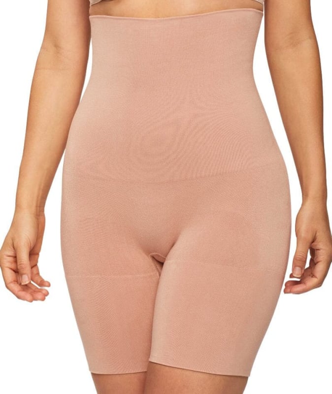 Nancy Ganz Bamboo Essentials High Waisted Thigh Shaper Short - Mahogany Shapewear