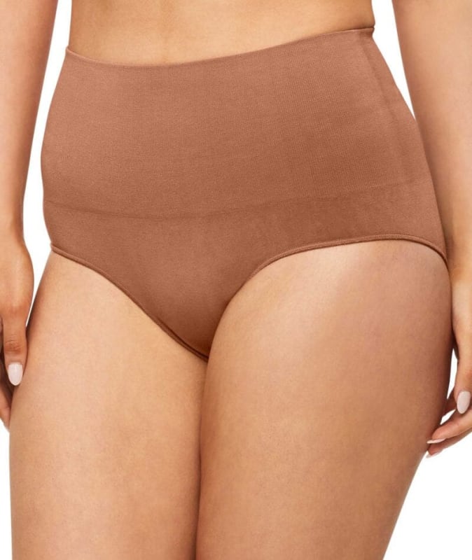 Nancy Ganz Bamboo Essentials Waisted Brief - Cocoa Shapewear