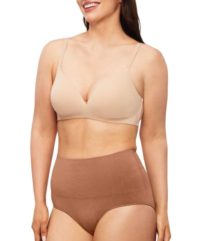 Nancy Ganz Bamboo Essentials Waisted Brief - Cocoa Shapewear