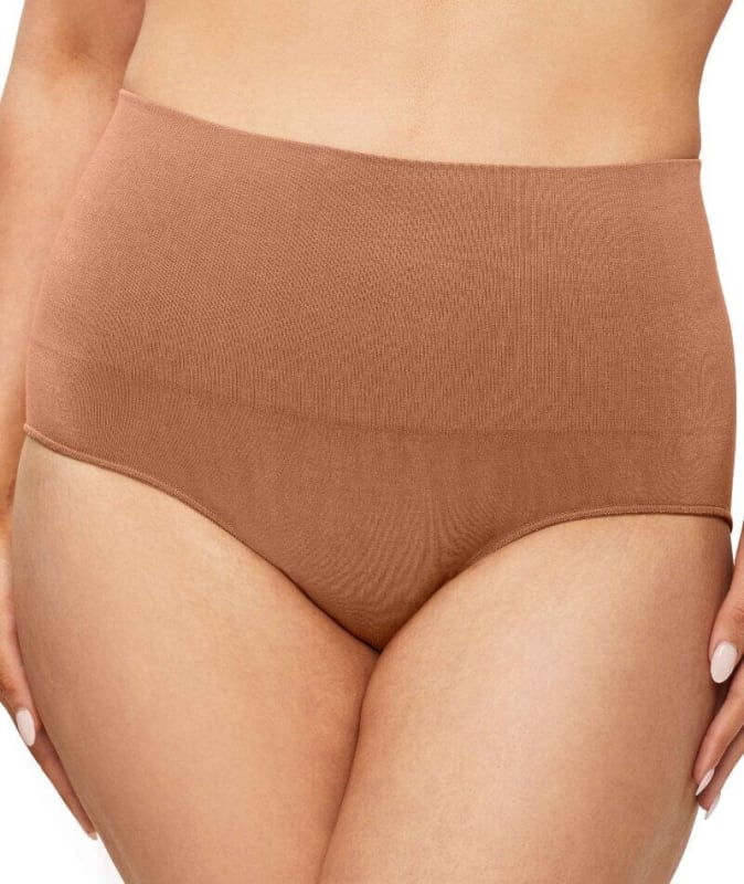 Nancy Ganz Bamboo Essentials Waisted Brief - Cocoa Shapewear