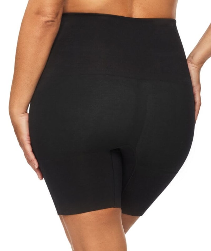 Nancy Ganz Bamboo Essentials Waisted Thigh Shaper Short - Black Shapewear