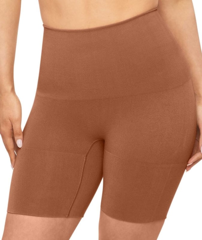 Nancy Ganz Bamboo Essentials Waisted Thigh Shaper Short - Cocoa Shapewear