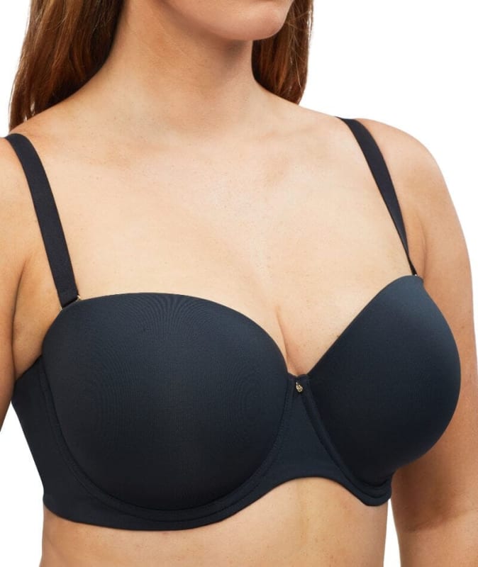 Nancy Ganz Body Define Strapless Full Cup Contour Bra - Black Bras