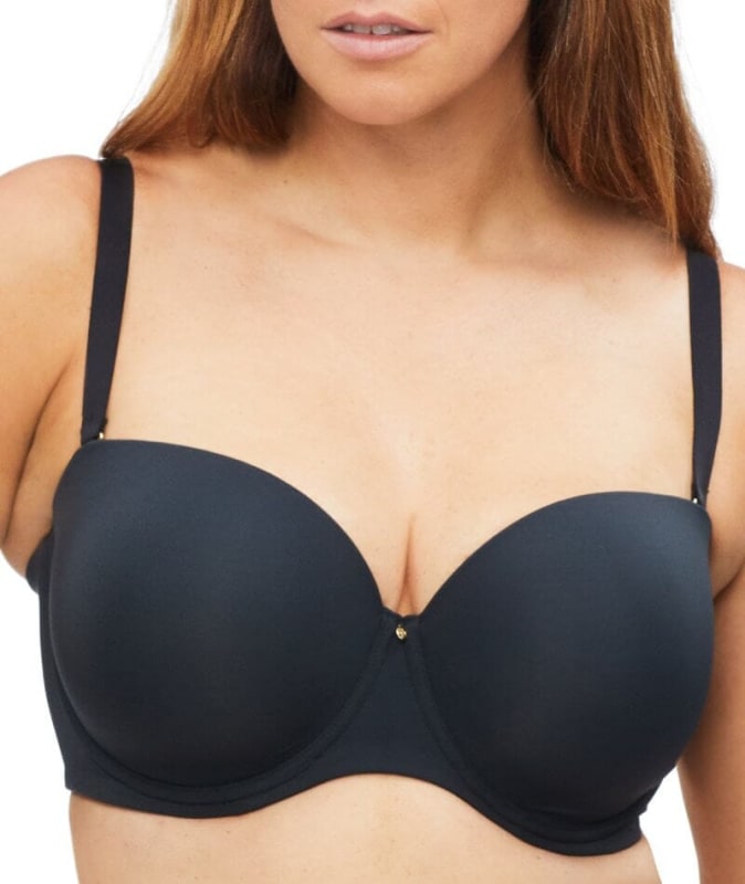 Nancy Ganz Body Define Strapless Full Cup Contour Bra - Black Bras